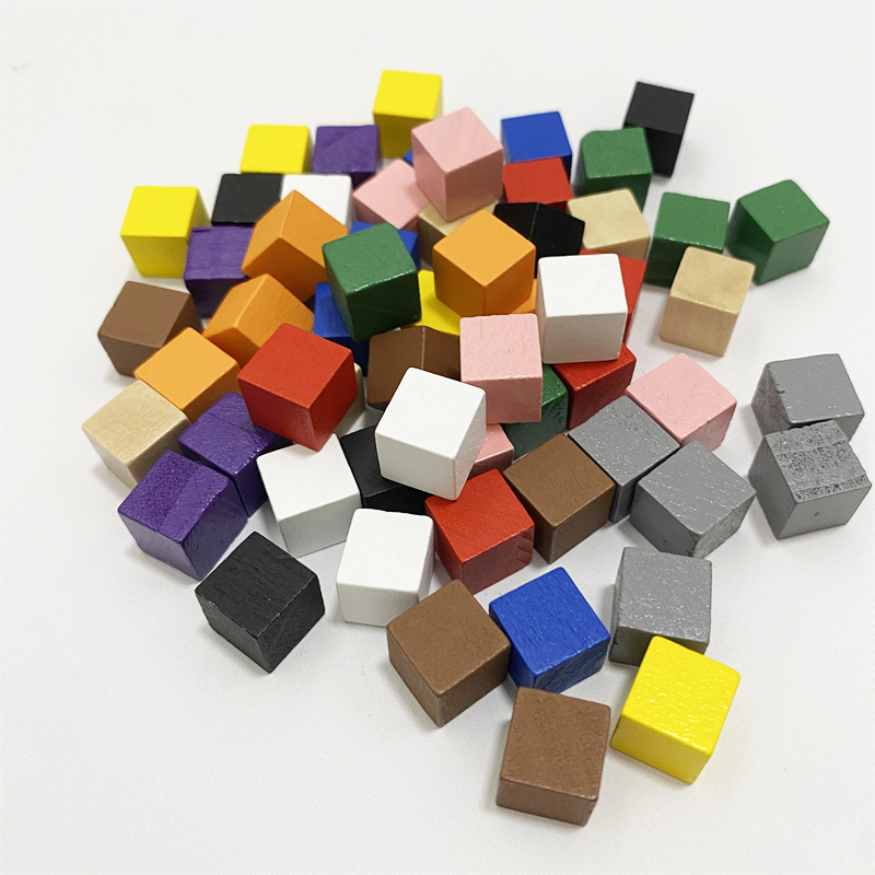 Board Game Verdant - 50Pcs/lots 10mm Colorful Wood Dice Cubes