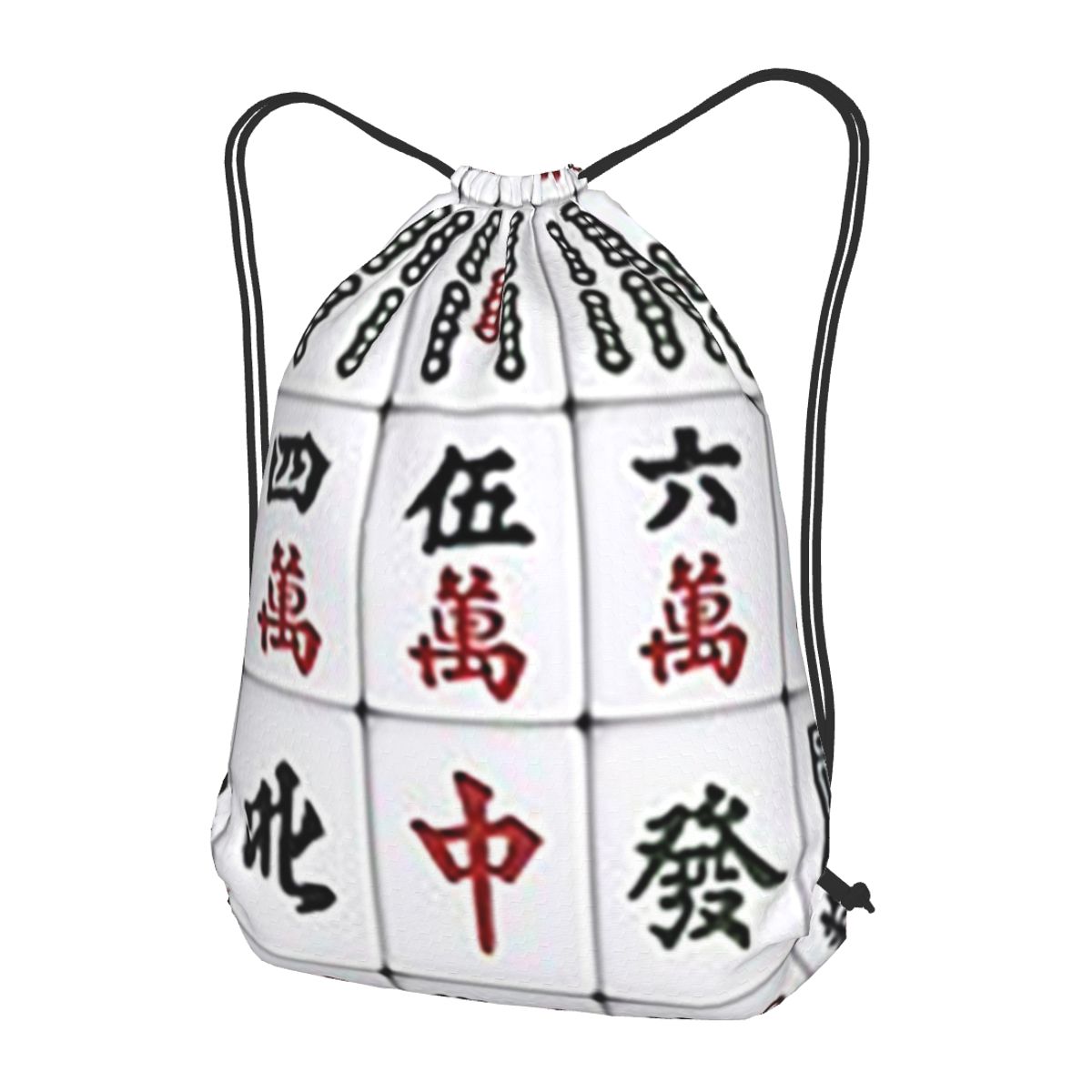 Mahjong Tile Pattern Backpacks - Tile Bag Drawstring ulasan dan harga