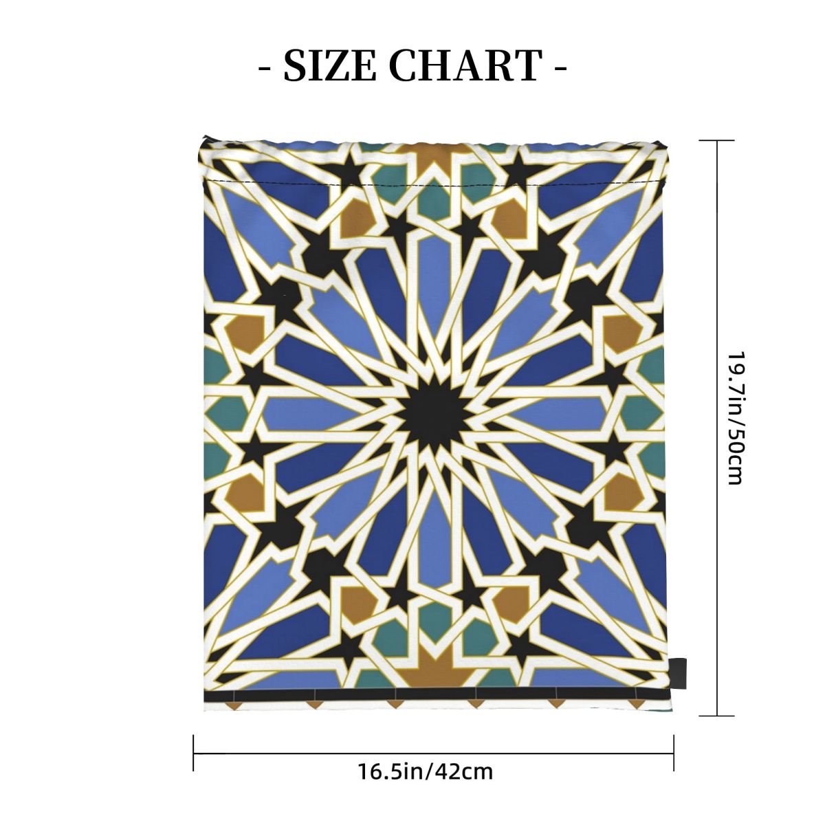 Arabic Tile I Backpacks Multi- - Tile Bag Drawstring ulasan dan harga