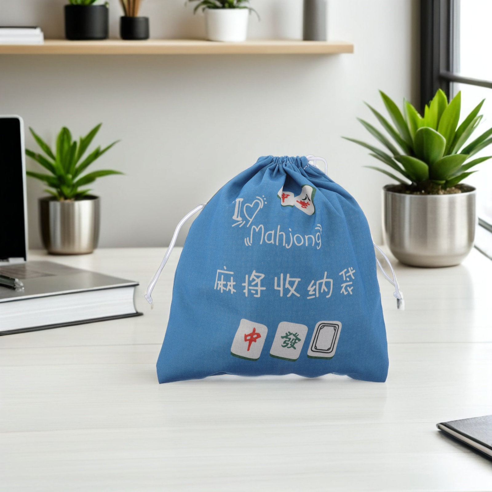Mahjong Storage Pouch Portable - Tile Bag Drawstring ulasan dan harga