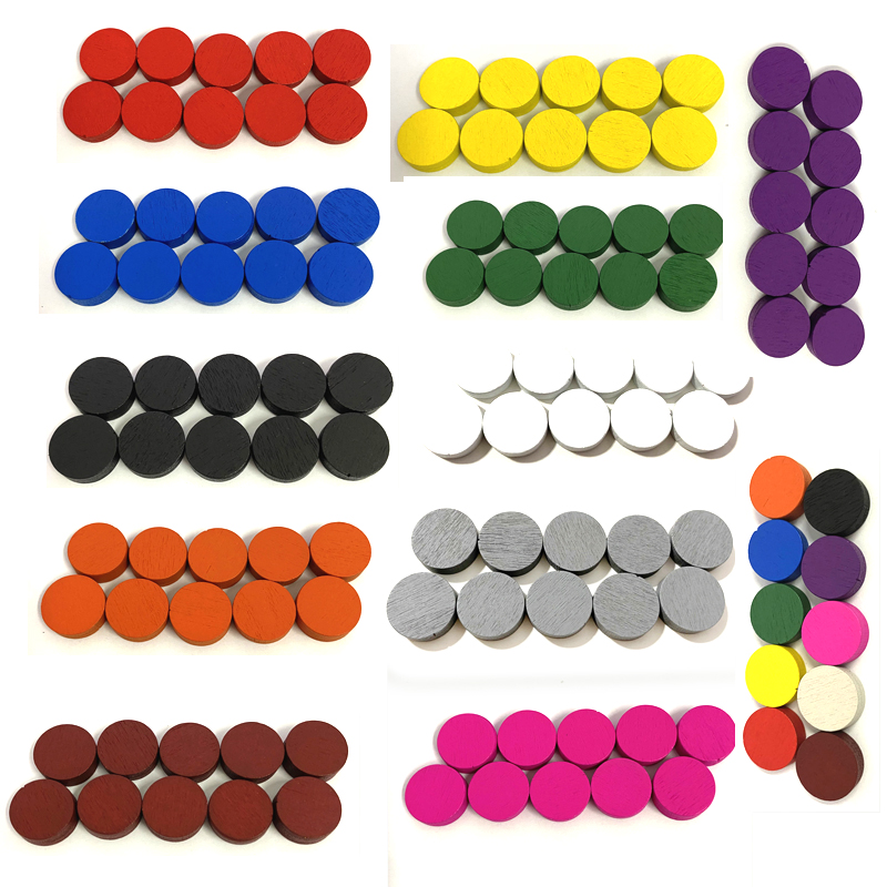 50pieces 15*5MM 11 Colors Wood - Board Game Verdant ulasan dan harga