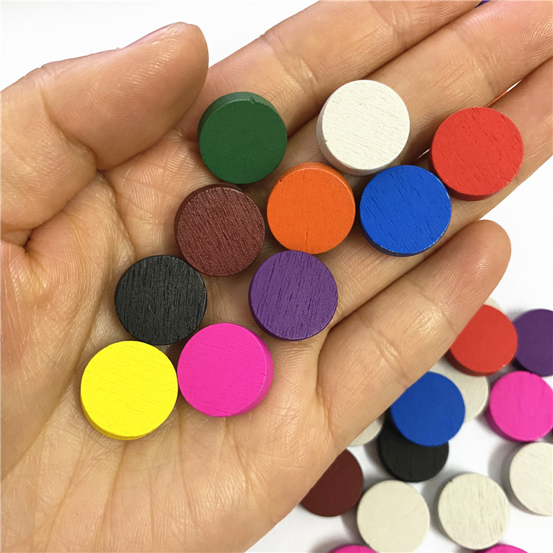 50pieces 15*5MM 11 Colors Wood - Board Game Verdant ulasan dan harga