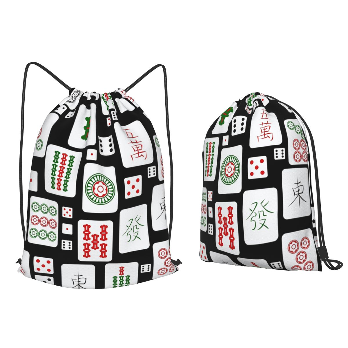 Mahjong Tiles Game Dice Backpa - Tile Bag Drawstring ulasan dan harga