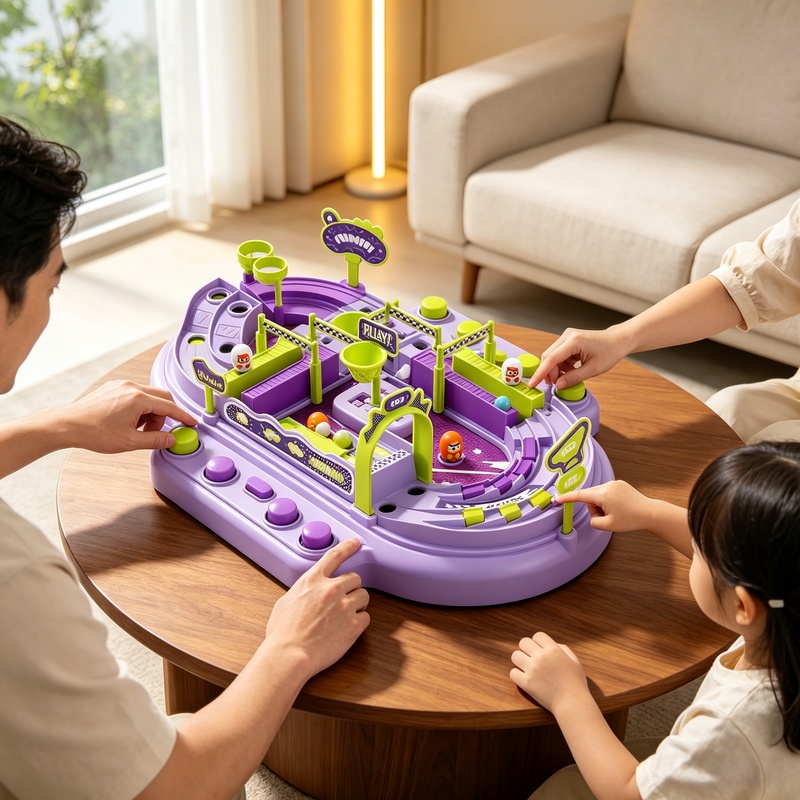 2-Player Marble Race Board Gam - Board Game Race Track ulasan dan harga