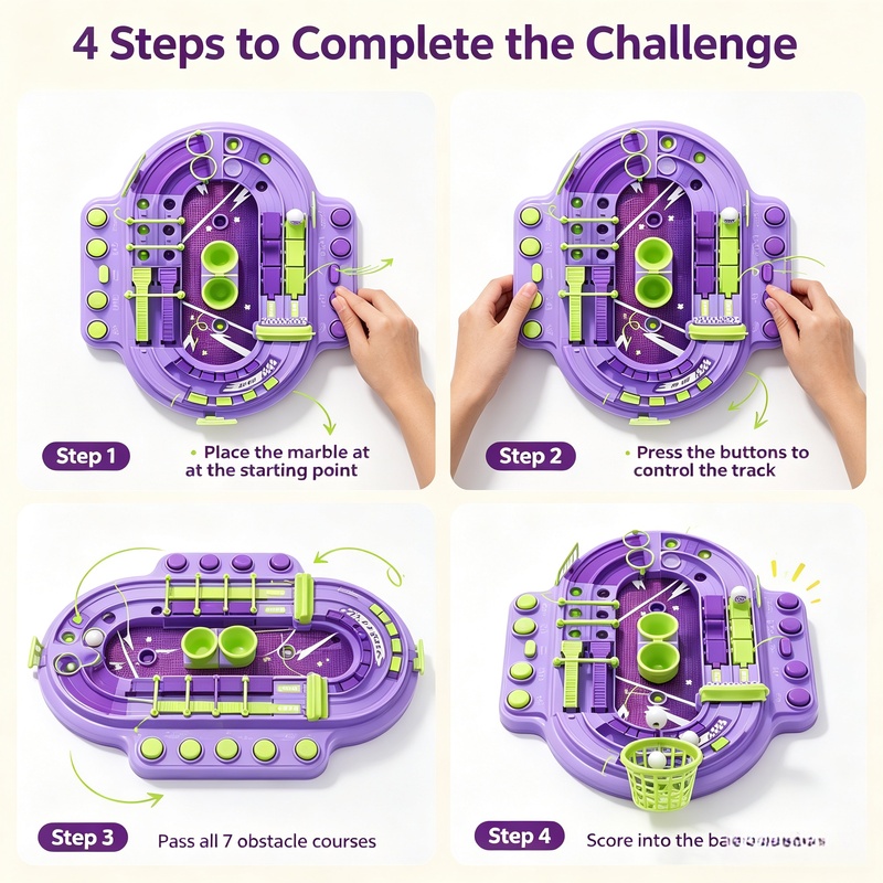 2-Player Marble Race Board Gam - Board Game Race Track ulasan dan harga