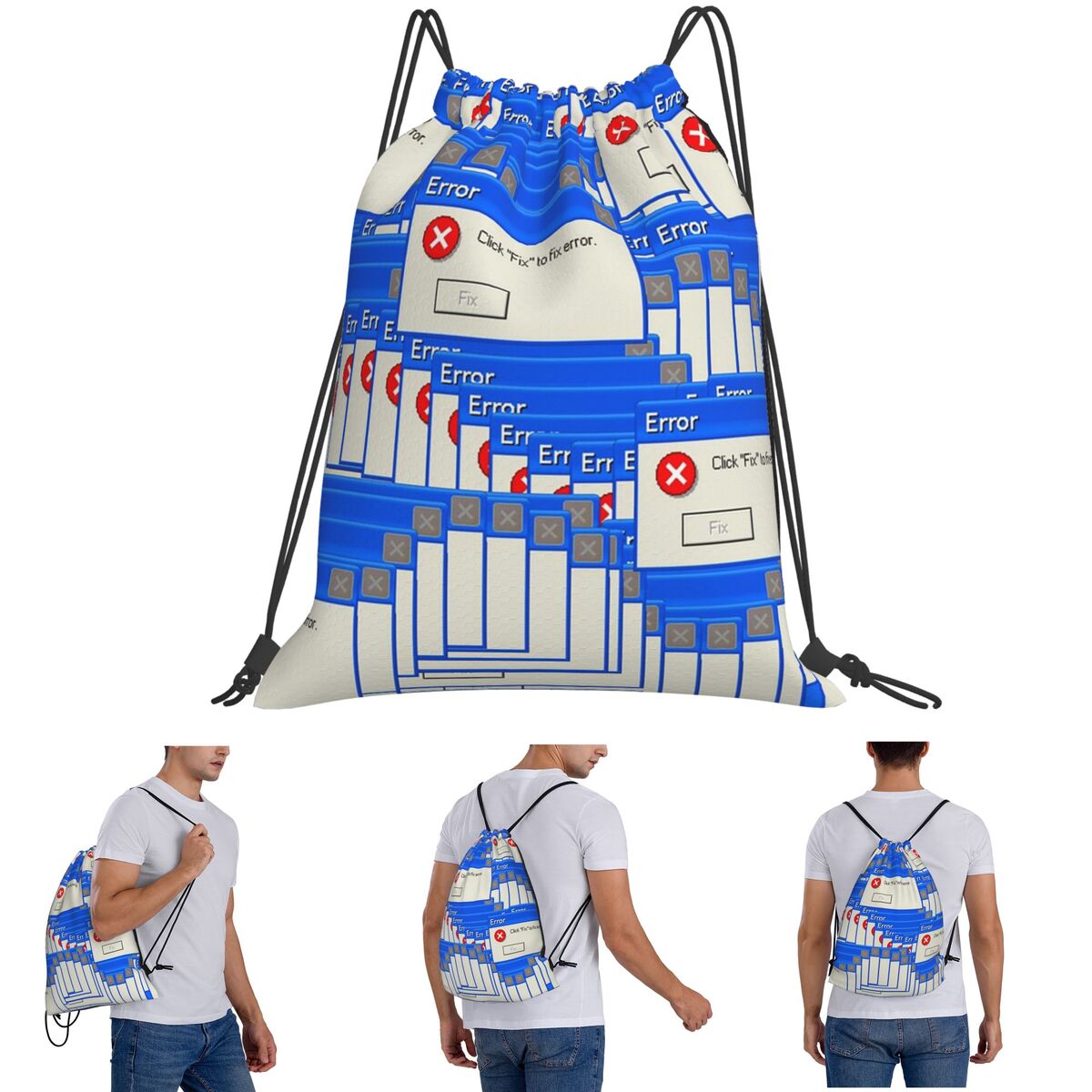 Windows Xp Error Tiled Backpac - Tile Bag Drawstring ulasan dan harga