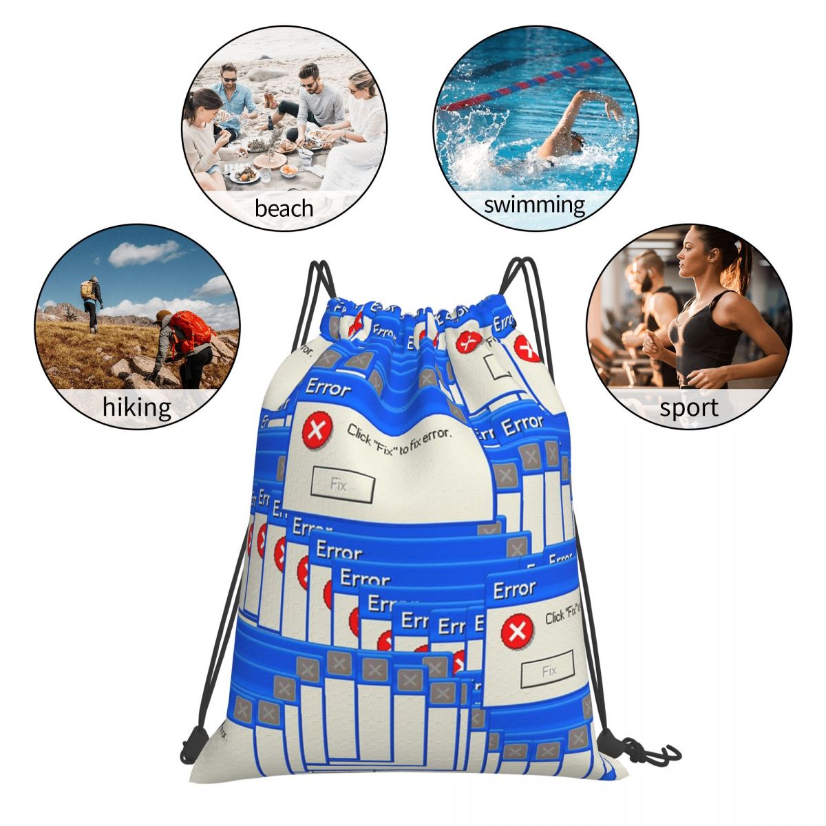 Windows Xp Error Tiled Backpac - Tile Bag Drawstring ulasan dan harga