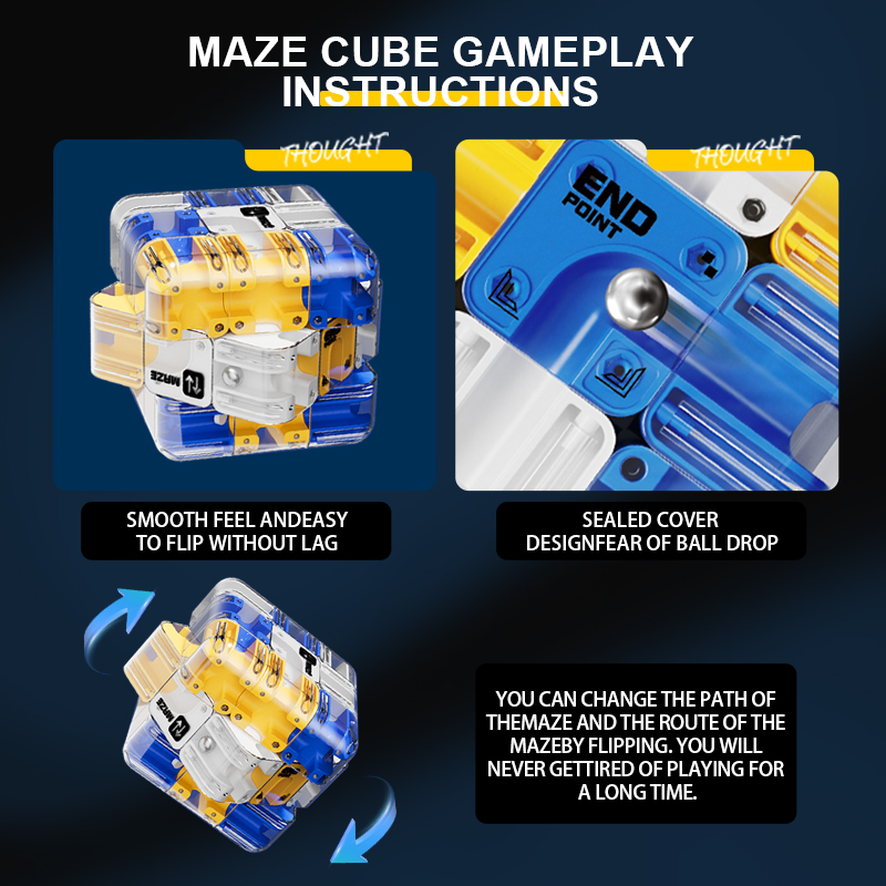 3D Maze Ball Cube Puzzle Toy D - Board Game Race Track ulasan dan harga