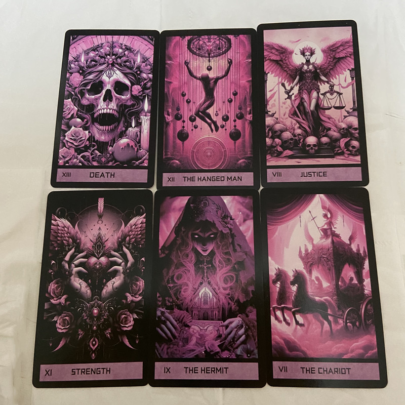 Pink Gothic Tarot Deck 78 Card - Board Game Name ulasan dan harga