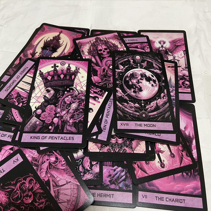 Pink Gothic Tarot Deck 78 Card - Board Game Name ulasan dan harga