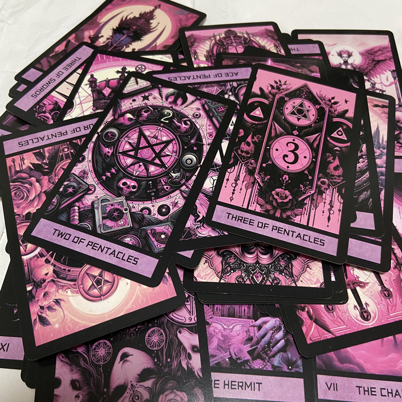 Pink Gothic Tarot Deck 78 Card - Board Game Name ulasan dan harga
