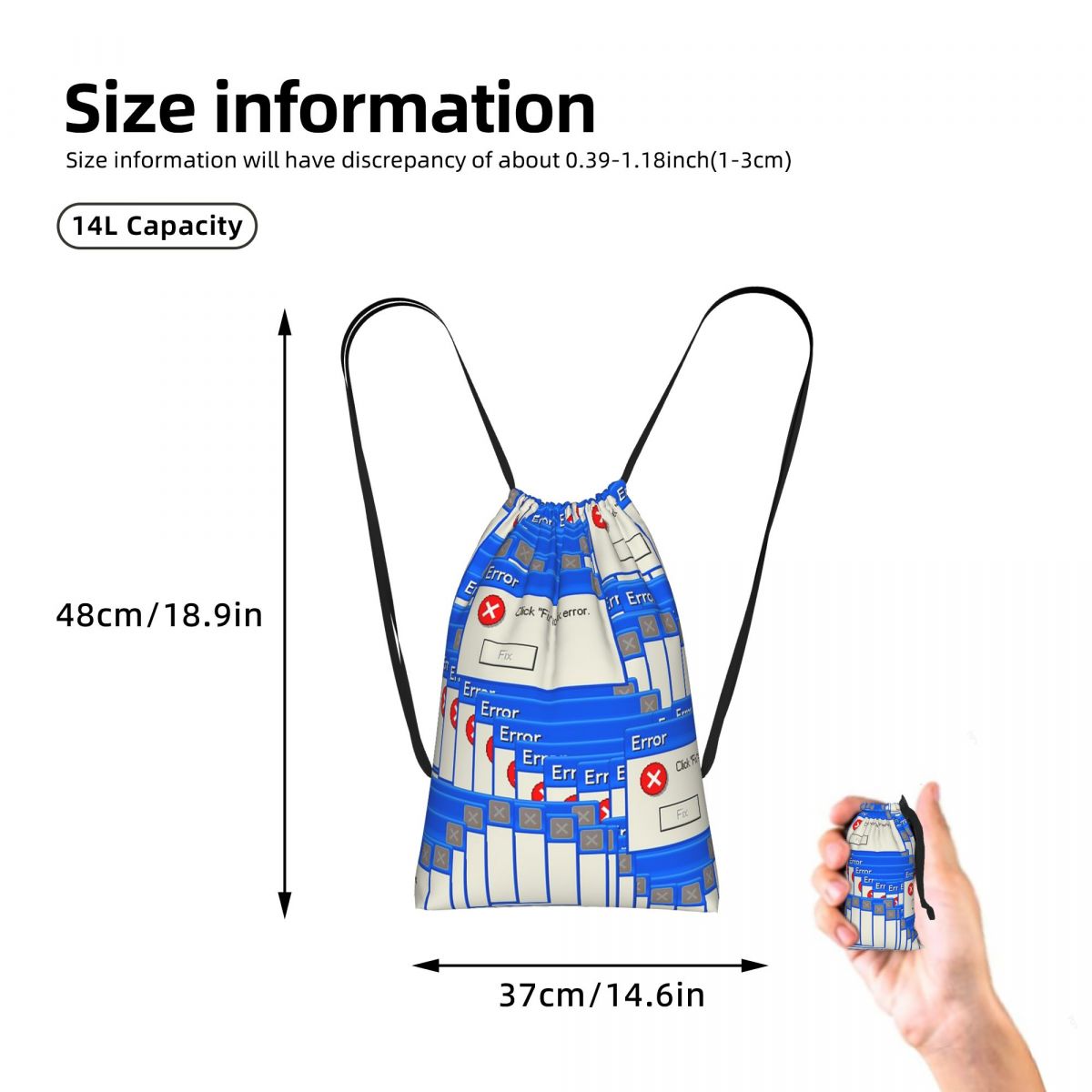 Windows Xp Error Tiled Drawstr - Tile Bag Drawstring ulasan dan harga