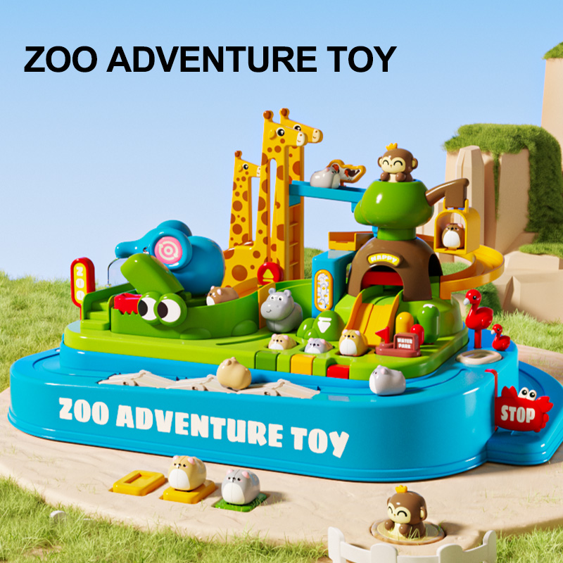 Racing Rail Car Zoo Adventure  - Board Game Race Track ulasan dan harga