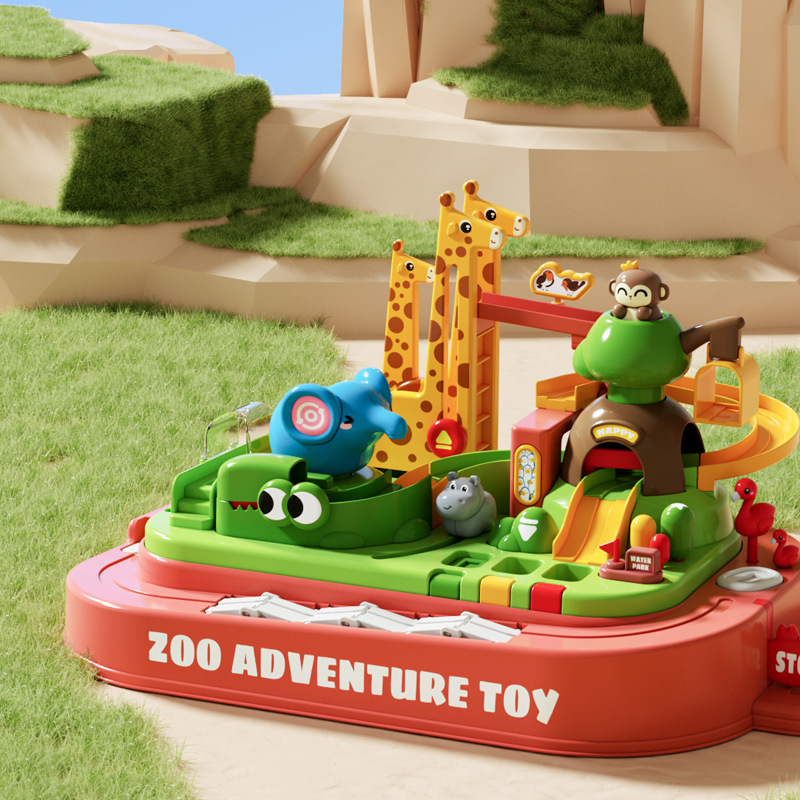 Racing Rail Car Zoo Adventure  - Board Game Race Track ulasan dan harga
