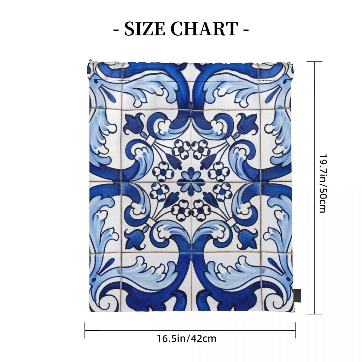 Antique Classic Lisbon Blue Az - Tile Bag Drawstring ulasan dan harga