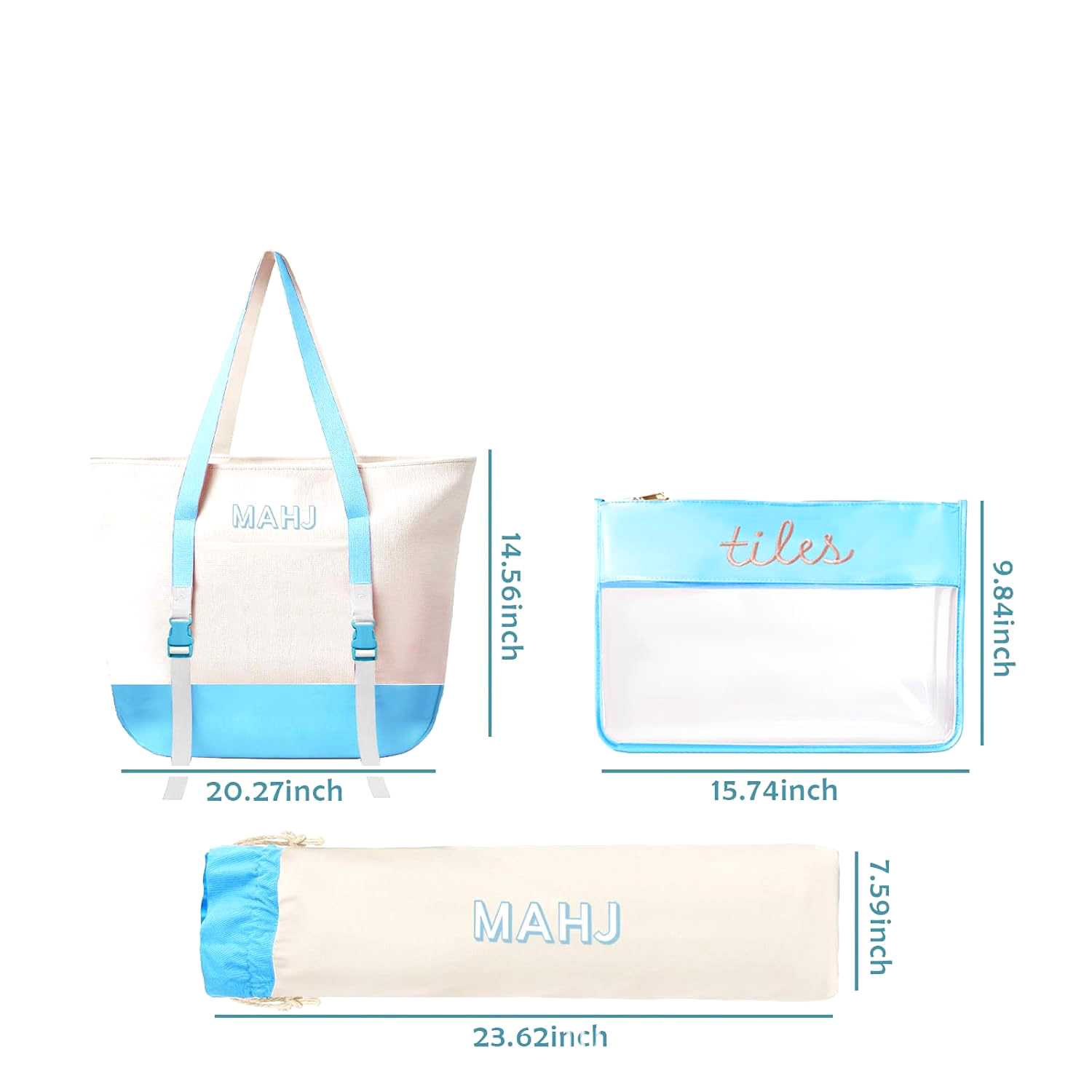 Canvas Tote Bag Set for Mahjon - Tile Bag Drawstring ulasan dan harga