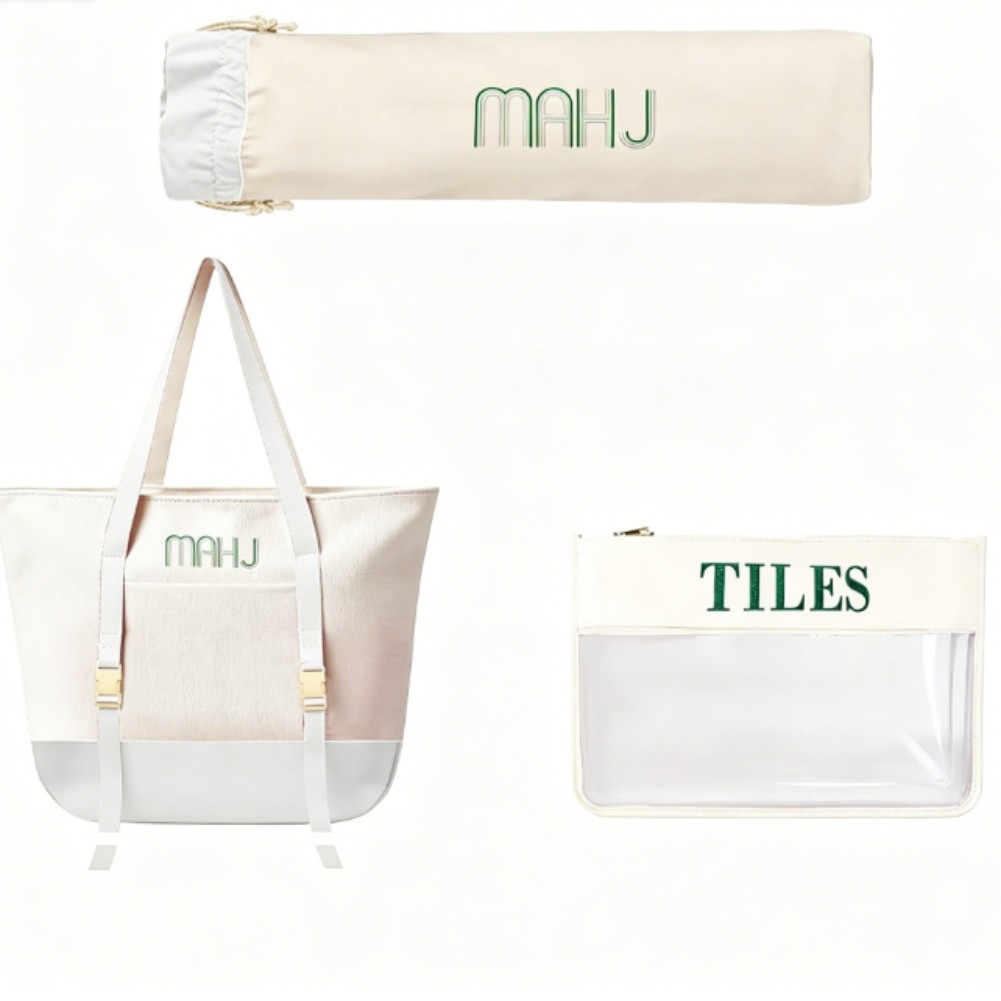 Canvas Tote Bag Set for Mahjon - Tile Bag Drawstring ulasan dan harga