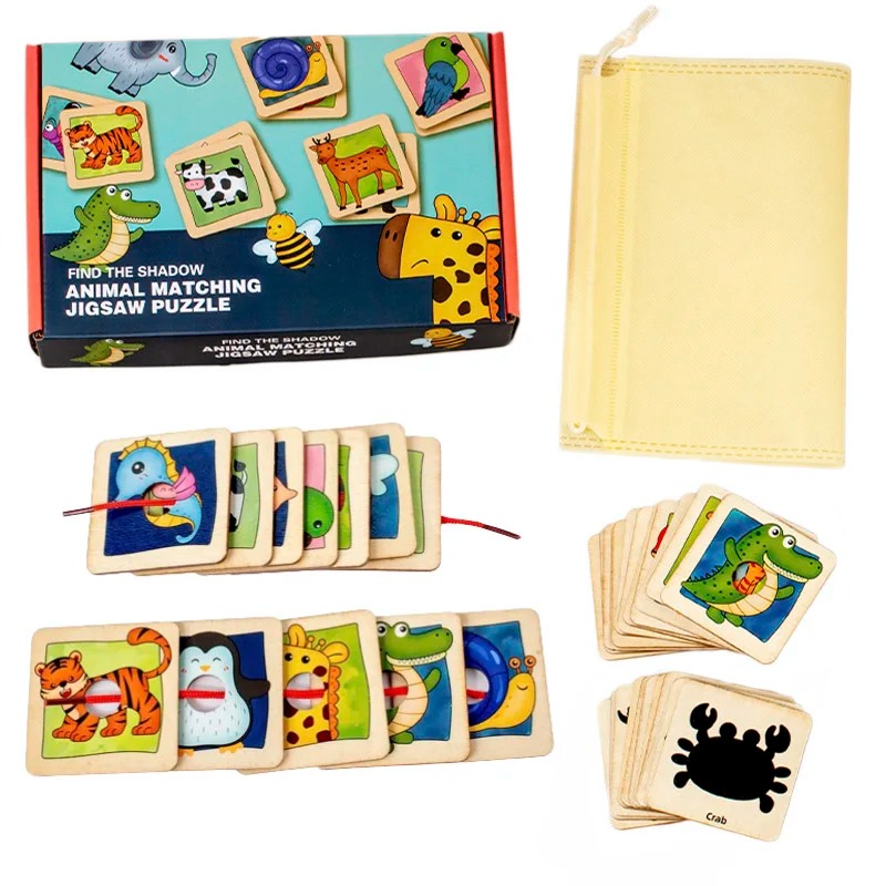 Wooden Animal Fur Pattern Matc - Board Game Nature ulasan dan harga