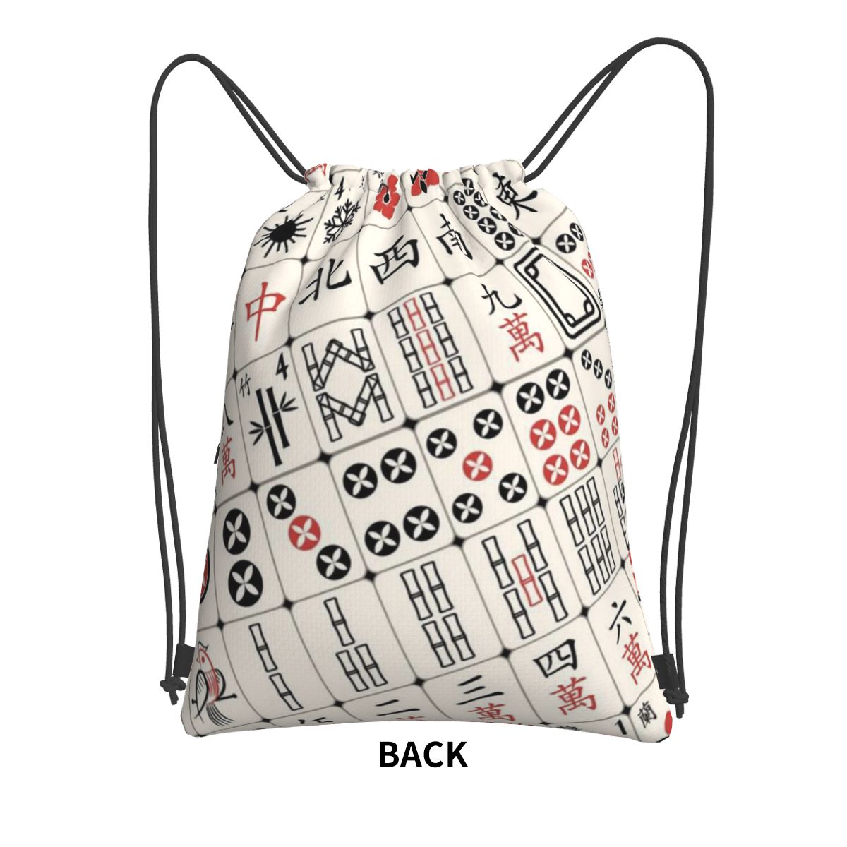 Mahjong Tile Pattern Backpacks - Tile Bag Drawstring ulasan dan harga